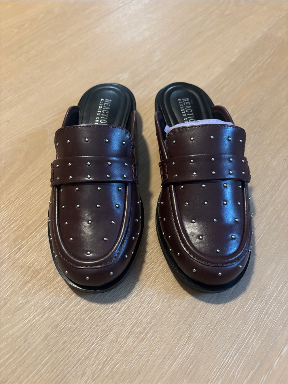 NIB Kenneth Cole Reaction Elmhurst Loafer Mules in Dark Chocolate size 5